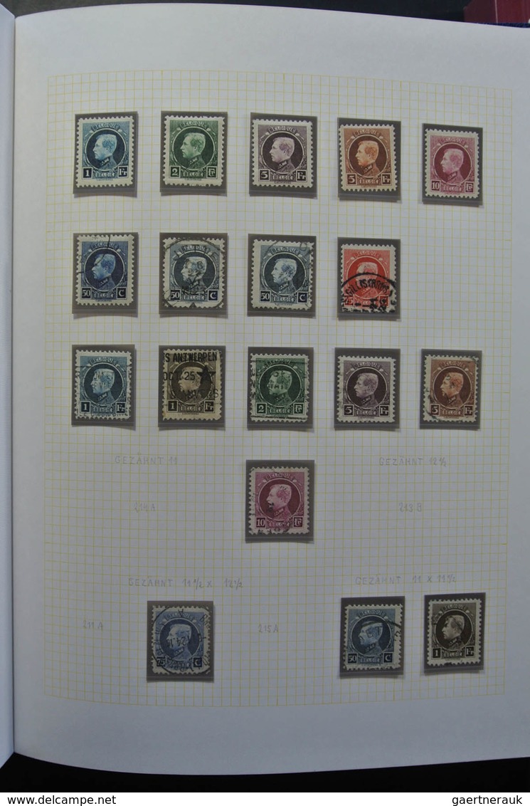 Belgien: 1915-1930: Very well filled, MNH, mint hinged and used, partly double collection Belgium 19