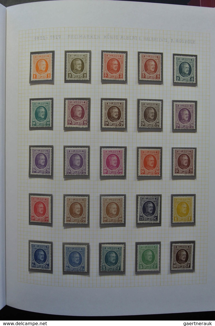 Belgien: 1915-1930: Very well filled, MNH, mint hinged and used, partly double collection Belgium 19