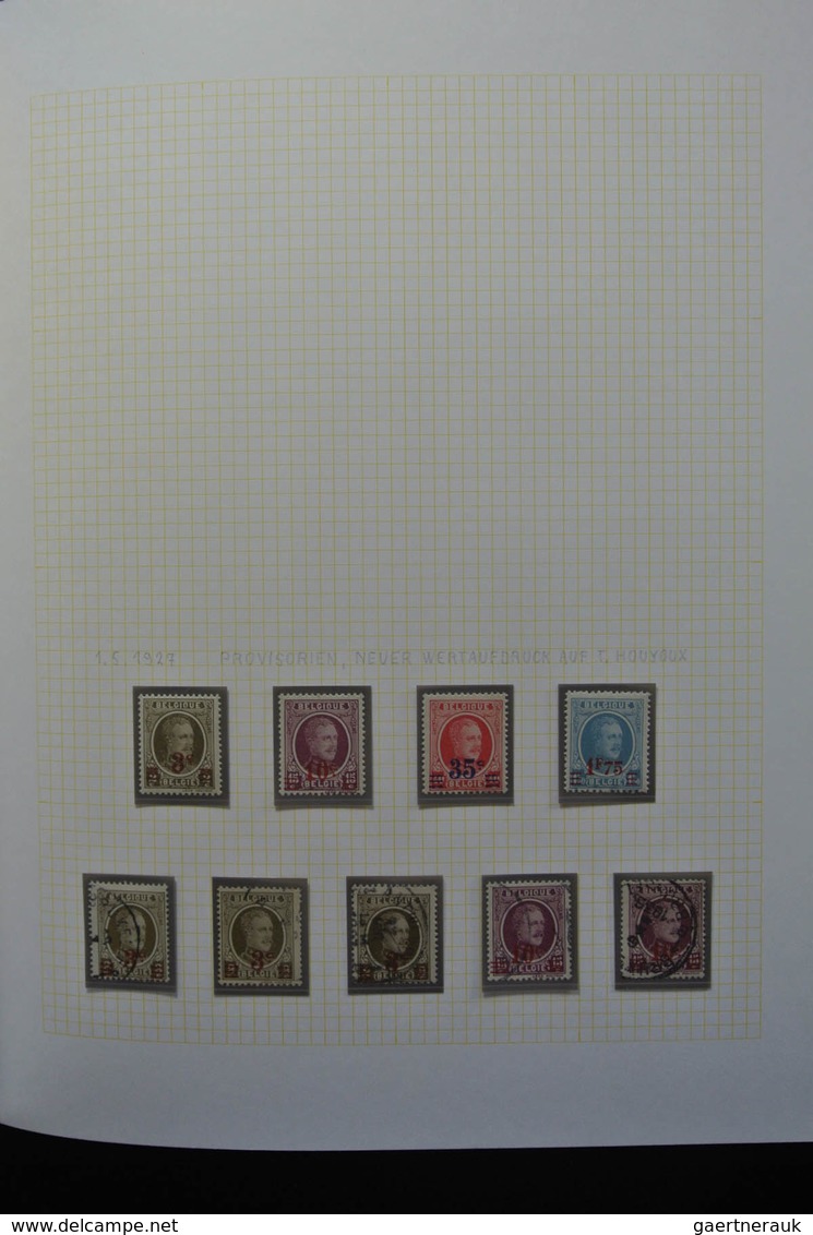 Belgien: 1915-1930: Very well filled, MNH, mint hinged and used, partly double collection Belgium 19