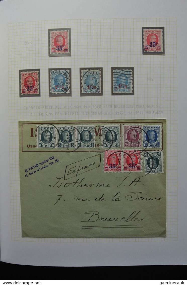 Belgien: 1915-1930: Very well filled, MNH, mint hinged and used, partly double collection Belgium 19