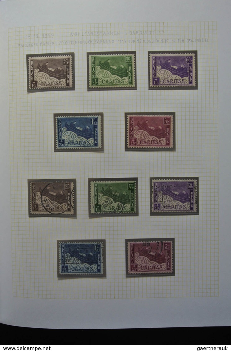 Belgien: 1915-1930: Very well filled, MNH, mint hinged and used, partly double collection Belgium 19