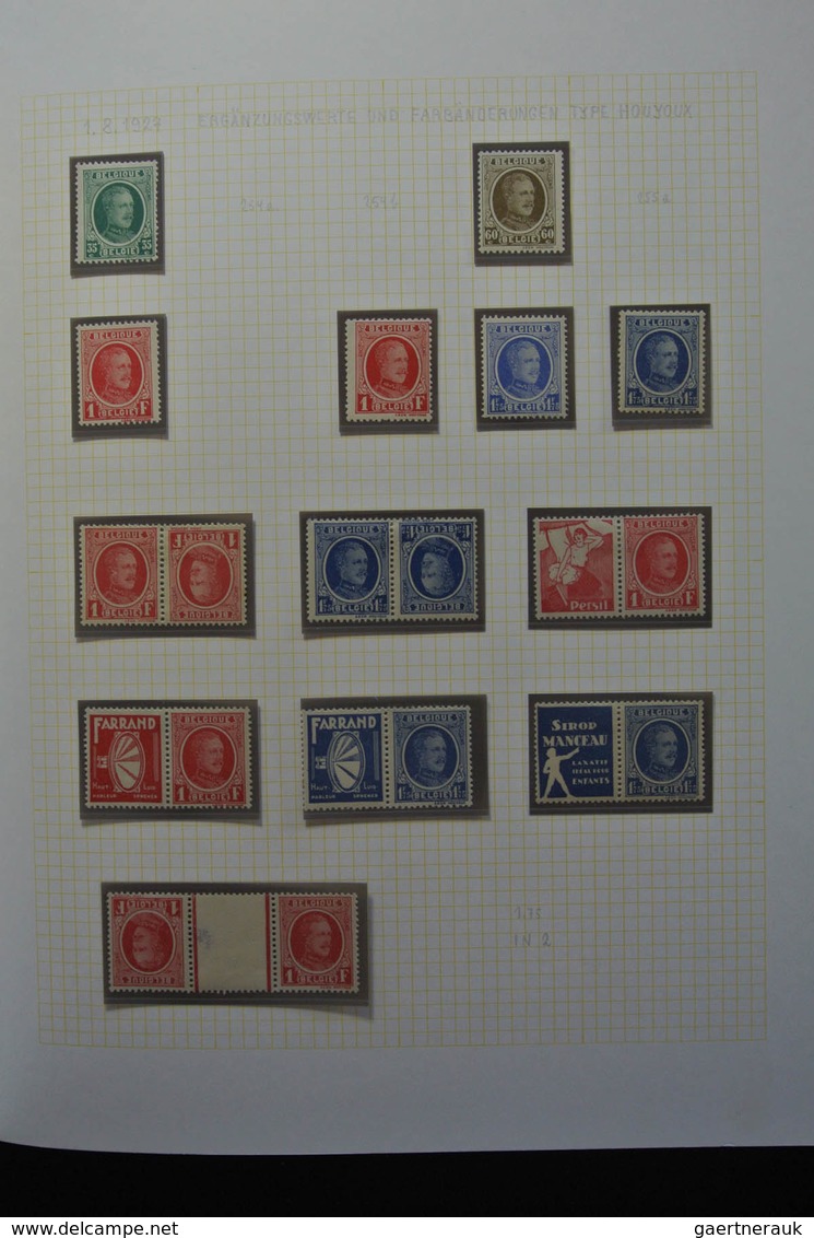 Belgien: 1915-1930: Very well filled, MNH, mint hinged and used, partly double collection Belgium 19