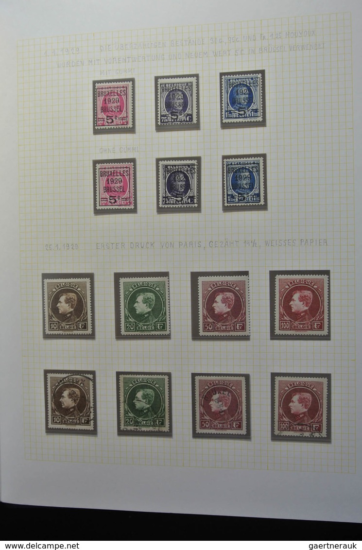 Belgien: 1915-1930: Very well filled, MNH, mint hinged and used, partly double collection Belgium 19