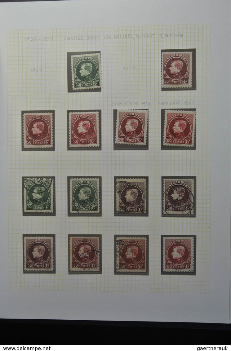 Belgien: 1915-1930: Very well filled, MNH, mint hinged and used, partly double collection Belgium 19