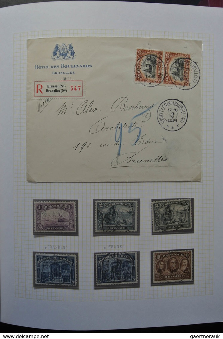 Belgien: 1915-1930: Very well filled, MNH, mint hinged and used, partly double collection Belgium 19