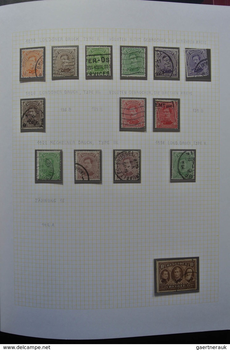 Belgien: 1915-1930: Very well filled, MNH, mint hinged and used, partly double collection Belgium 19