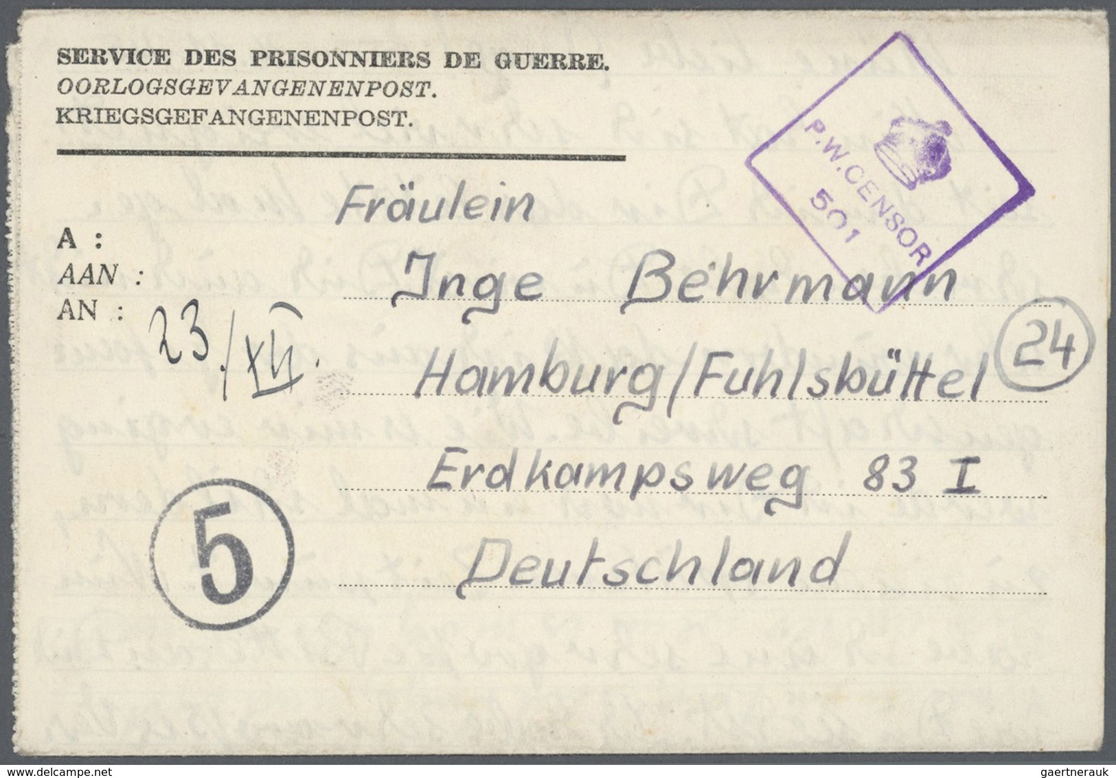 Belgien: 1916 - 1964, Umfangreiche Sammlung Von Ca. 320 Belegen, Zumeist Frankierte Briefe Und Einig - Sammlungen