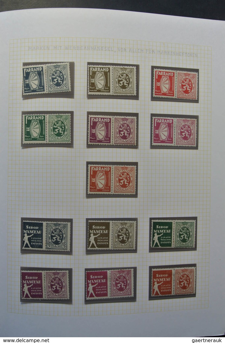 Belgien: 1929-2001: Beautiful, partly double collection Belgium 1929-2001 in 7 blanc Biella albums.