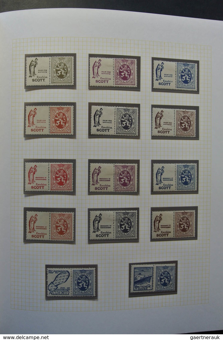 Belgien: 1929-2001: Beautiful, partly double collection Belgium 1929-2001 in 7 blanc Biella albums.