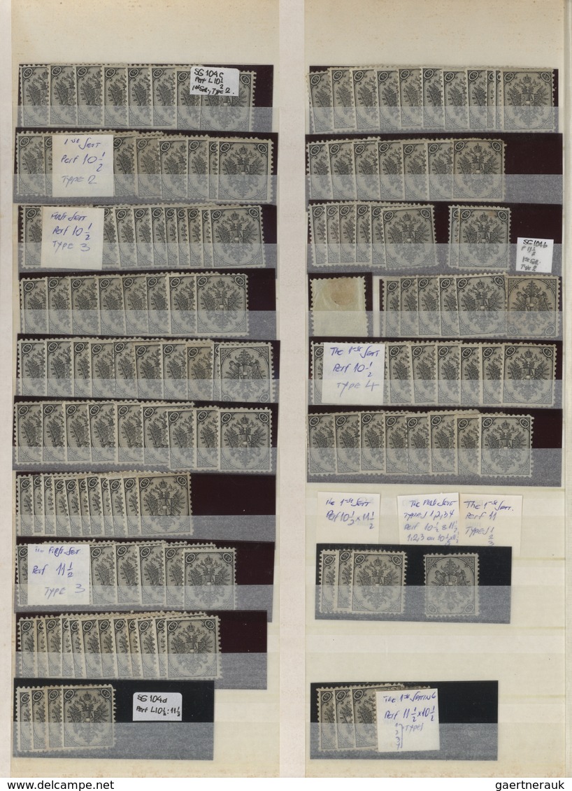Bosnien Und Herzegowina: 1879/1905, Coat Of Arms Issues, Comprehensive Mint And Used Holding In A Th - Bosnien-Herzegowina