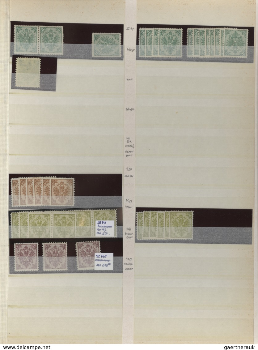 Bosnien und Herzegowina: 1879/1918, comprehensive holding in a thick stockbook with plenty of materi