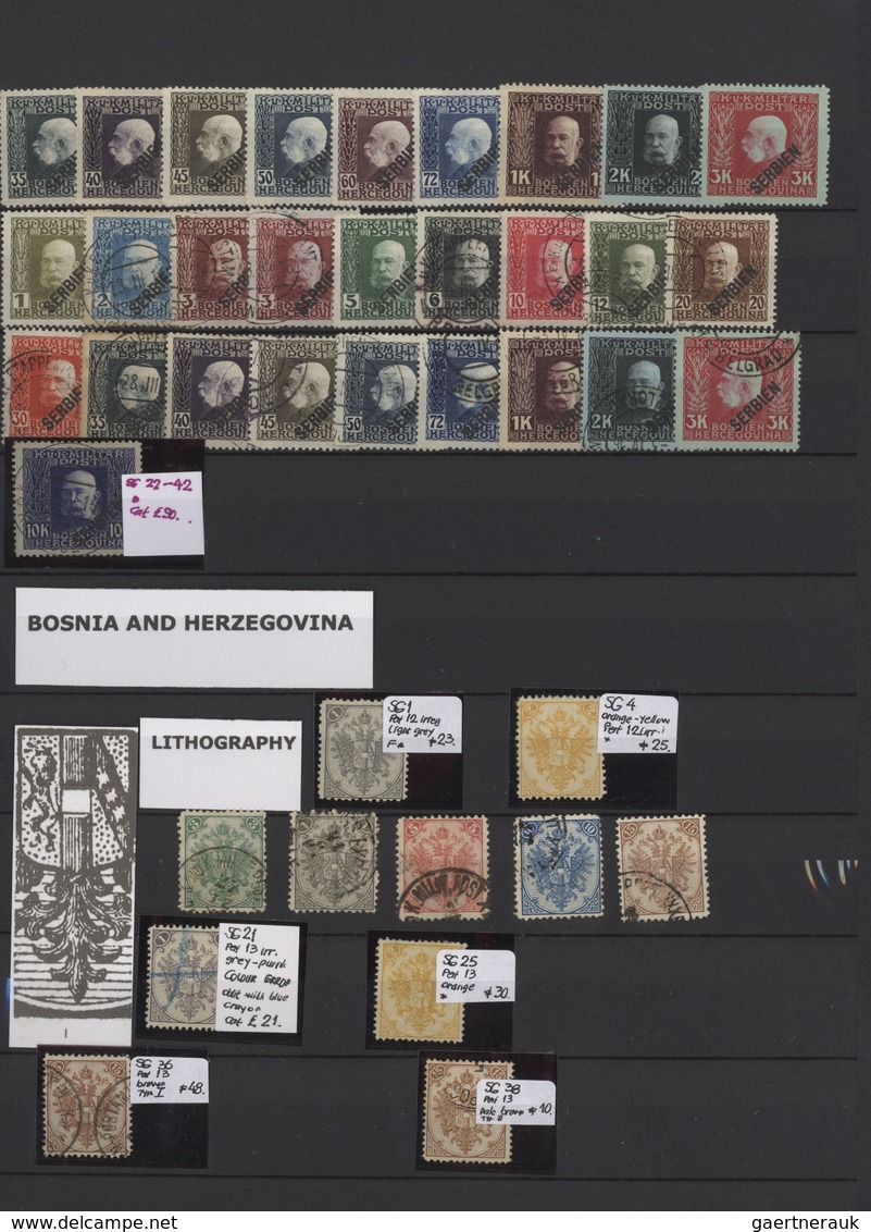 Bosnien Und Herzegowina: 1979/1918, Bosnia+Herzegovina And Austrian Field Post, Mint And Used Collec - Bosnien-Herzegowina