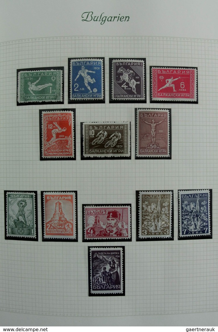 Bulgarien: 1879-1959: Very well filled, mostly MNH and mint hinged collection Bulgaria 1879-1959 in