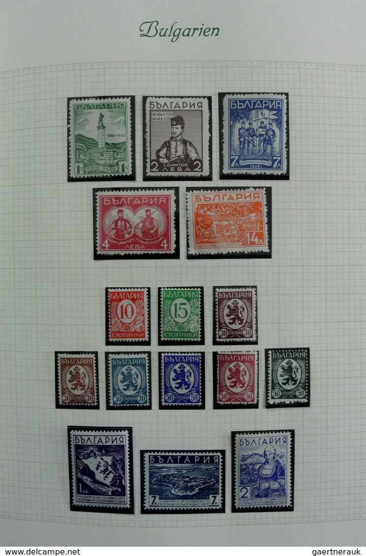 Bulgarien: 1879-1959: Very well filled, mostly MNH and mint hinged collection Bulgaria 1879-1959 in