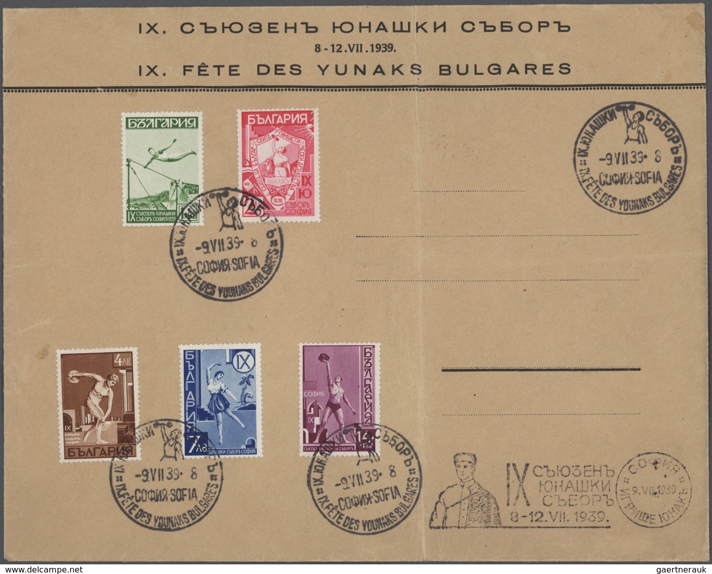 Bulgarien: 1939/1942, Used Stock With Commemoratives, Airmails And Definitives, Also Three Attractiv - Briefe U. Dokumente