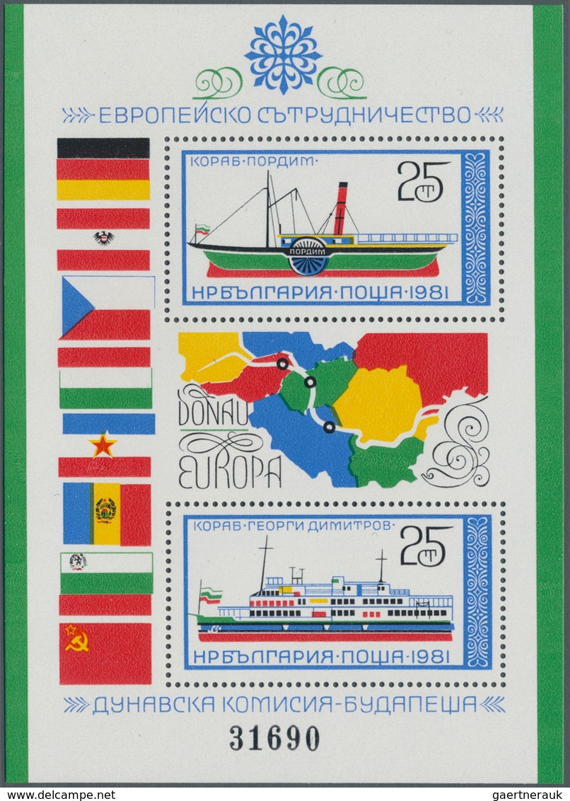 Bulgarien: 1979/1985, Accumulation Of Seven Different Miniature Sheets ‚EUROPE Thematic‘ (OSCE And O - Briefe U. Dokumente