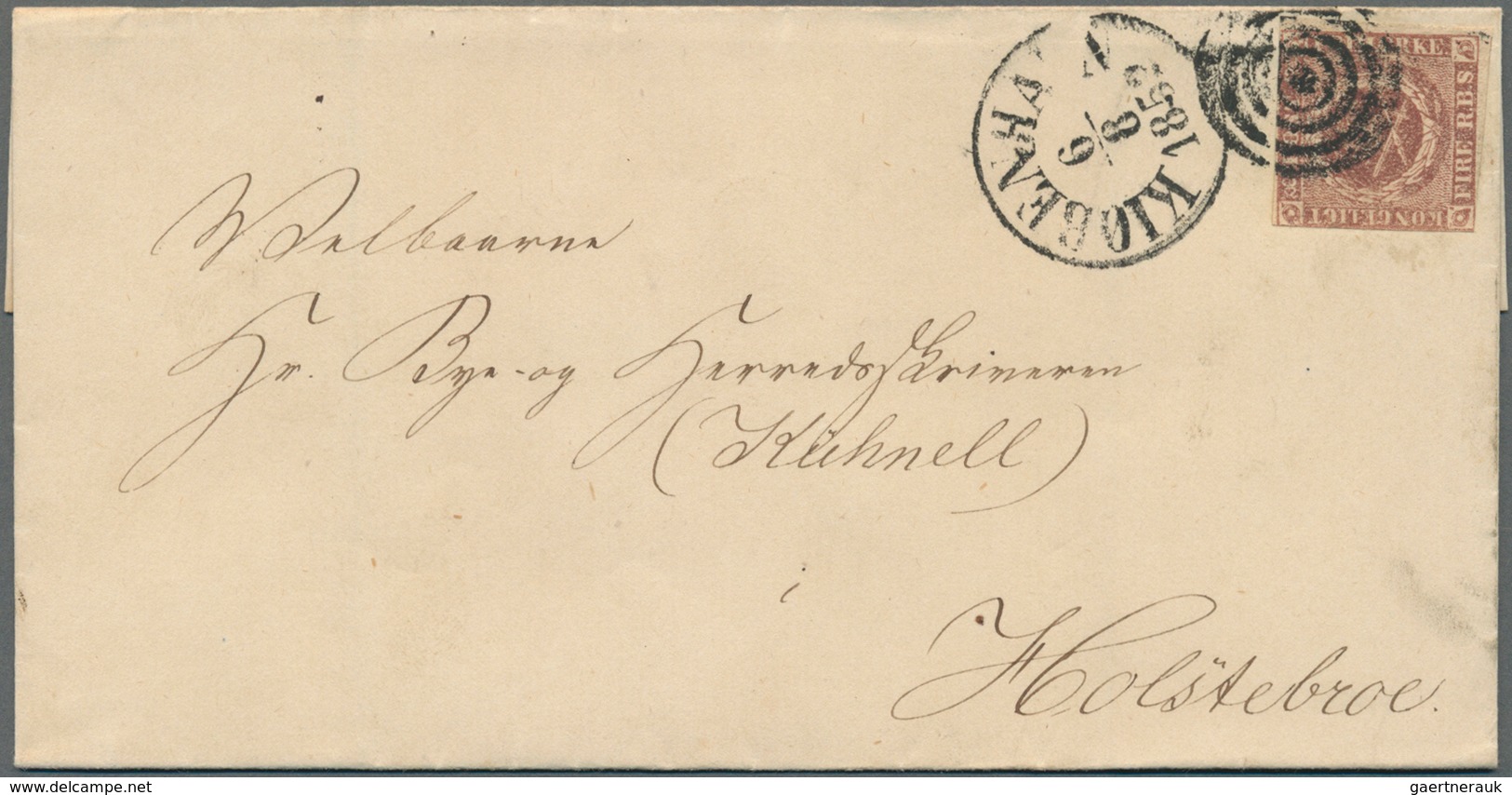 Dänemark: 1851, FIRE R.B.S., 19 Letters With Single Frankings With A Good Range Of Numeral And Town - Briefe U. Dokumente