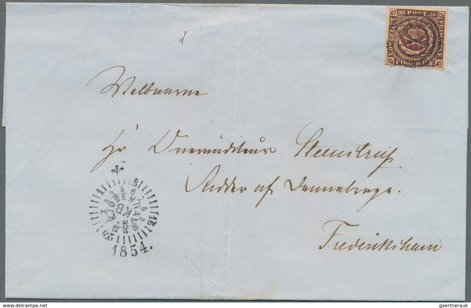 Dänemark: 1851, FIRE R.B.S., 19 Letters With Single Frankings With A Good Range Of Numeral And Town - Briefe U. Dokumente