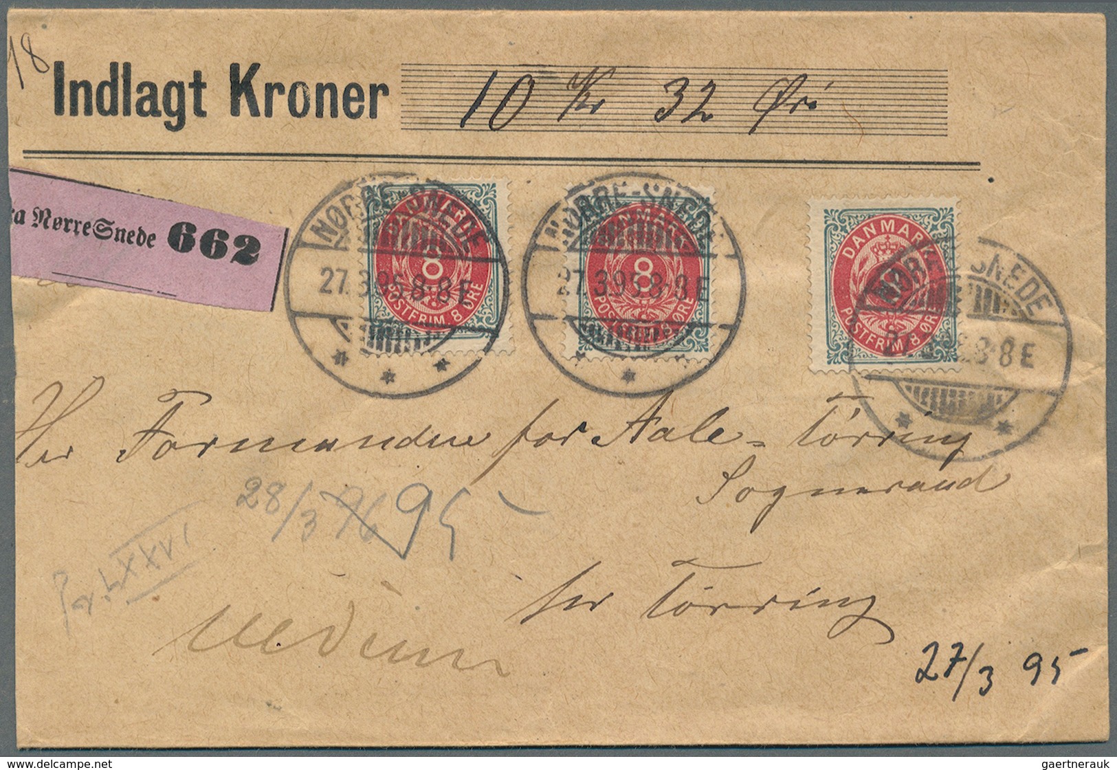 Dänemark: 1866-1945 (meist), interresanter Posten von über 250 Belegen mit besseren Stempeln, sowie