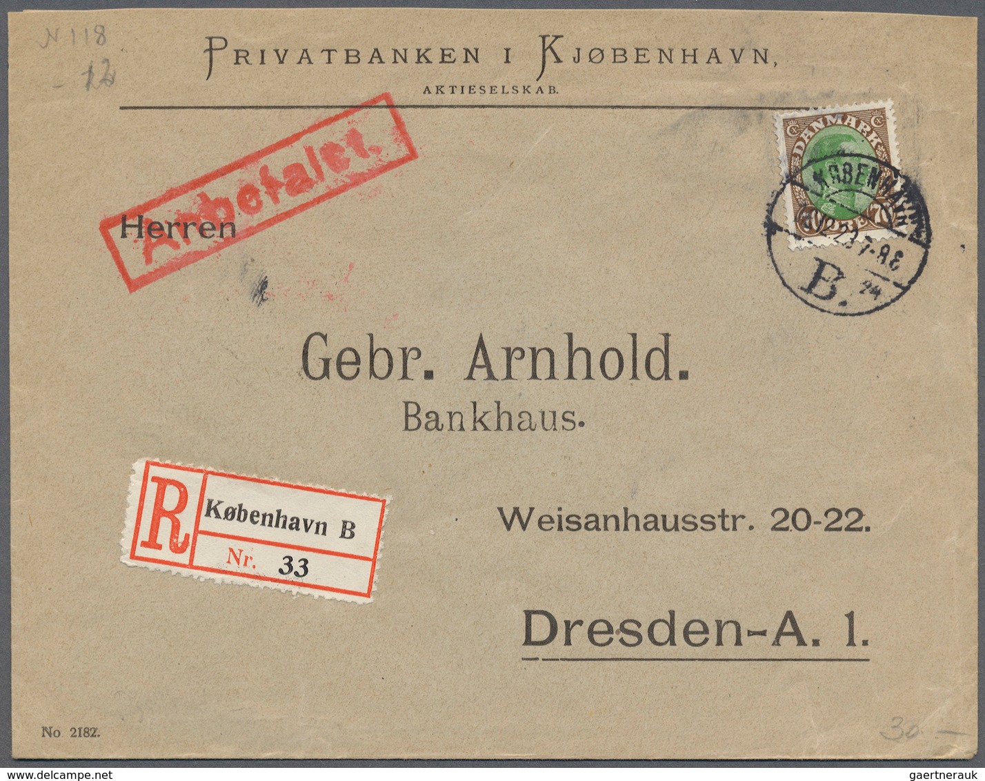 Dänemark: 1890 (ab), dabei interessante Ganzsachen, Flugpost, alte Ansichtskarten, Perfins u. a.