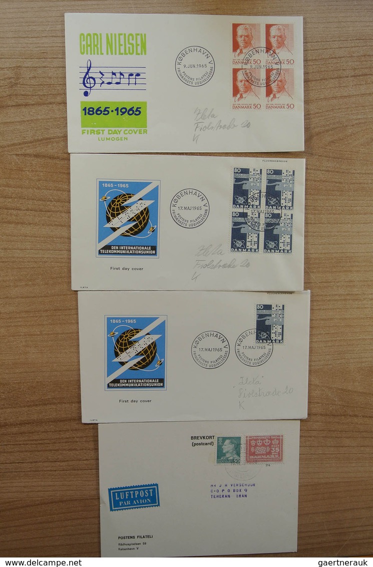 Dänemark: 1900-1980. Wonderful variety of covers and first day covers, also announcement sheets of t