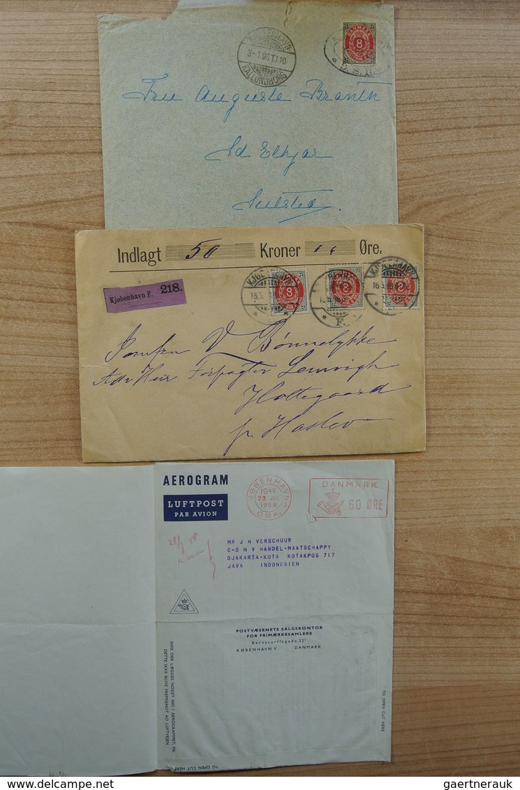 Dänemark: 1900-1980. Wonderful variety of covers and first day covers, also announcement sheets of t