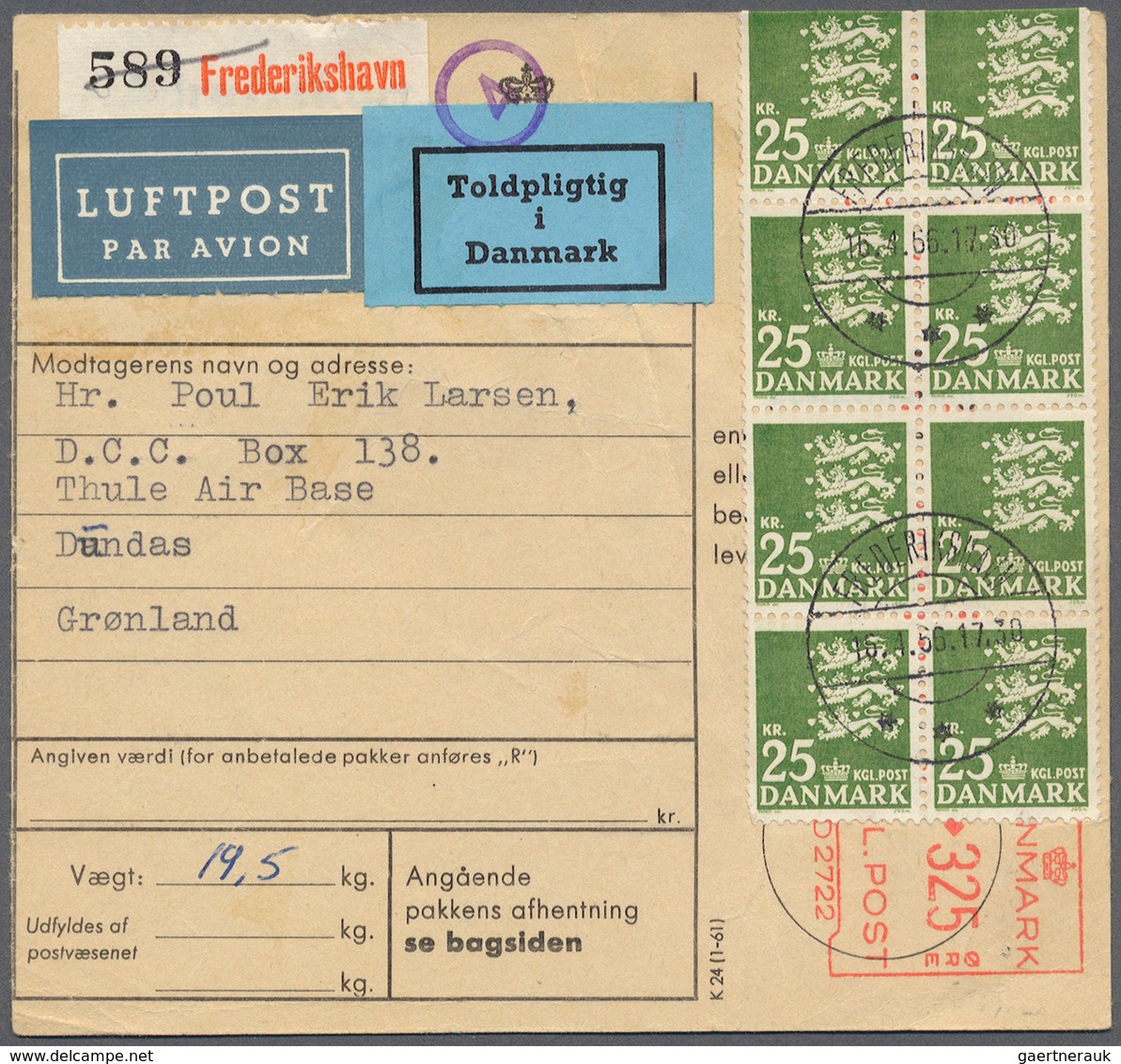 Dänemark: 1915 (ab), kleiner Posten von 68 Belegen, teils mit Besonderheiten wie Flugpost, Färöer un