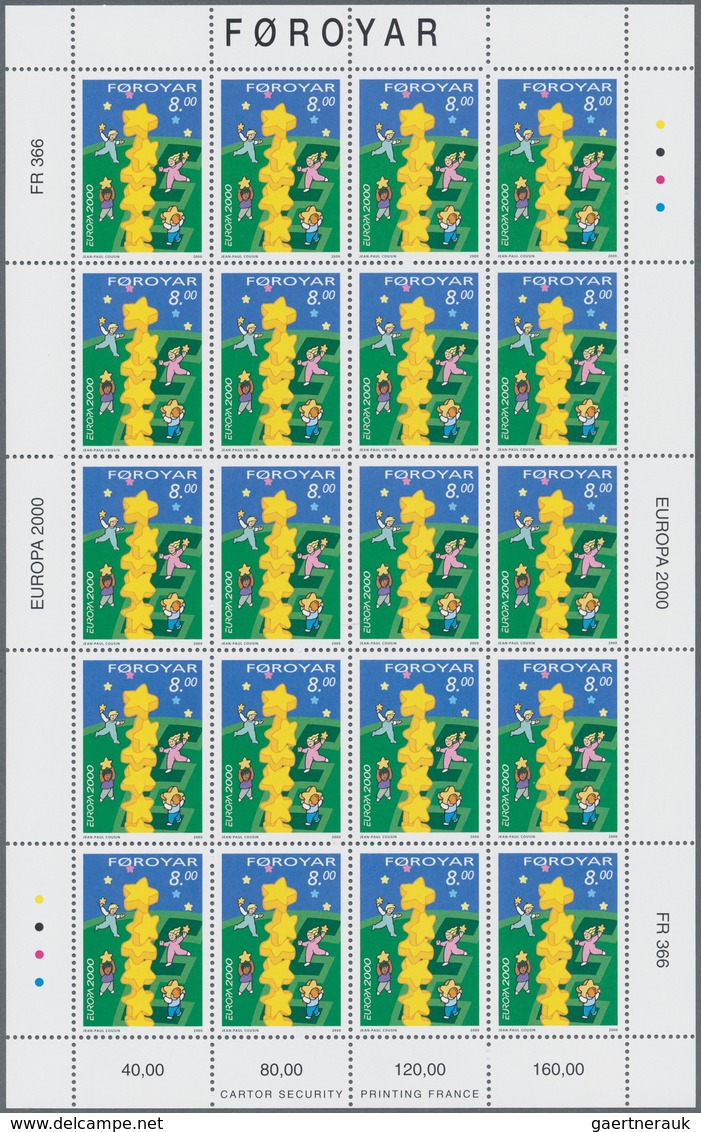 Dänemark - Färöer: 2000, 88000 Copies Of This Issue In Sheets Of 20 Stamps Each. Michel 220000,- €. - Faroe Islands