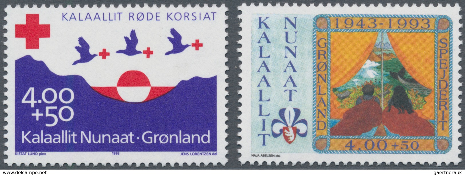 Dänemark - Grönland: 1993, 70 Years RED CROSS And 50 Years SCOUTING In Greenland Set Of Two In A Lar - Covers & Documents