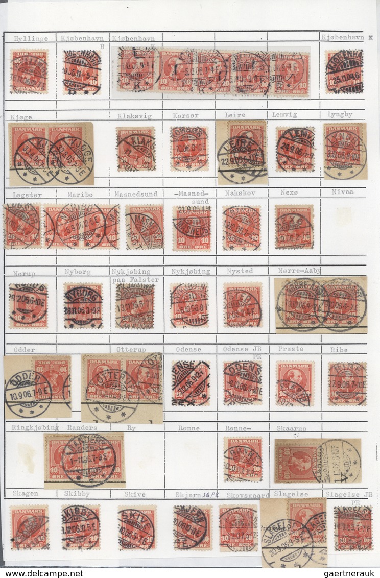 Dänemark - Stempel: 1950/1912, Specialised Accumulation Of Apprx. 1890 Stamps Showing Clear Strikes - Maschinenstempel (EMA)