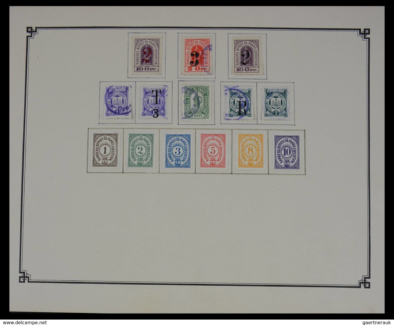 Dänemark - Besonderheiten: Nice Mint Hinged And Used Collection Local Post Stamps Of Denmark On Old - Other & Unclassified