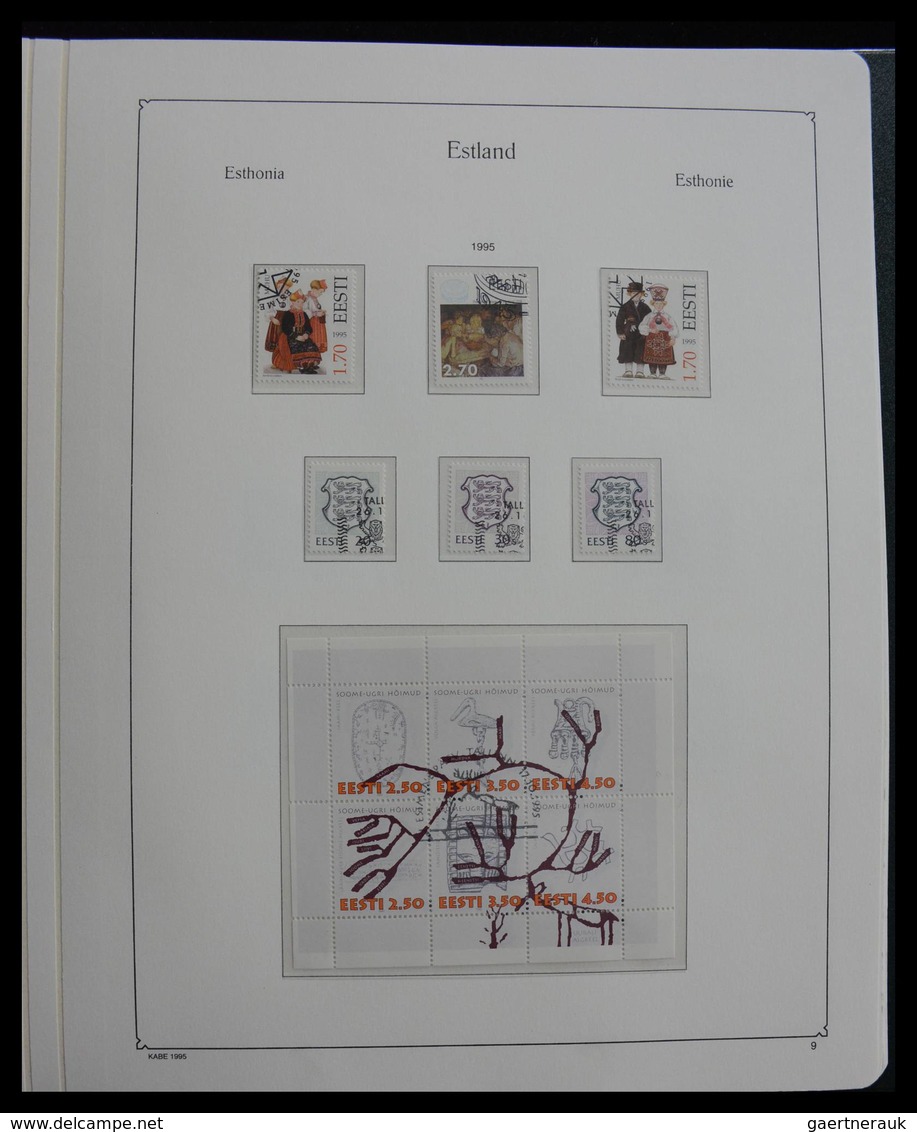 Estland: 1918-2010: Almost complete, used collection Estonia 1918-2010 in Kabe album. Collection con