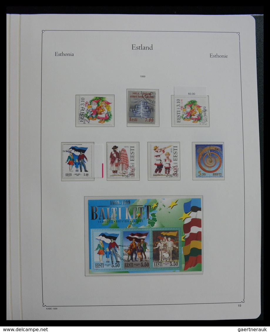 Estland: 1918-2010: Almost complete, used collection Estonia 1918-2010 in Kabe album. Collection con