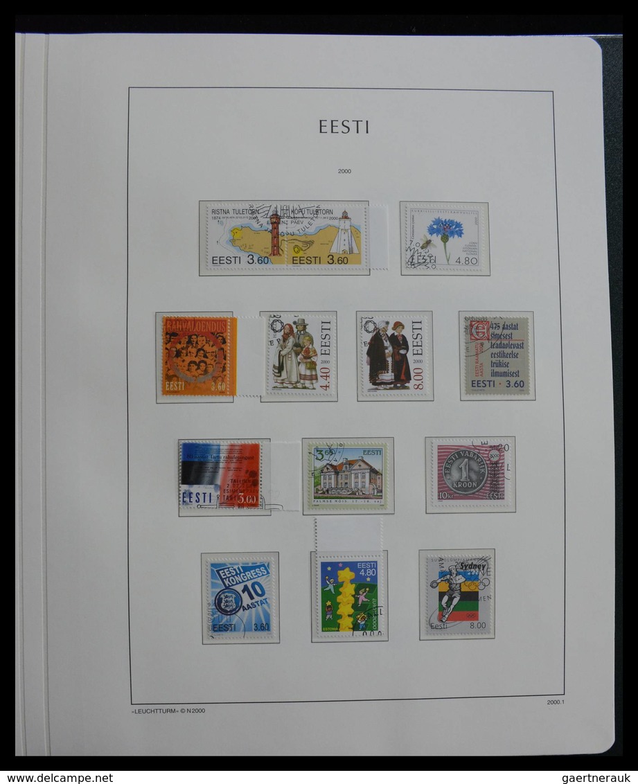 Estland: 1918-2010: Almost complete, used collection Estonia 1918-2010 in Kabe album. Collection con