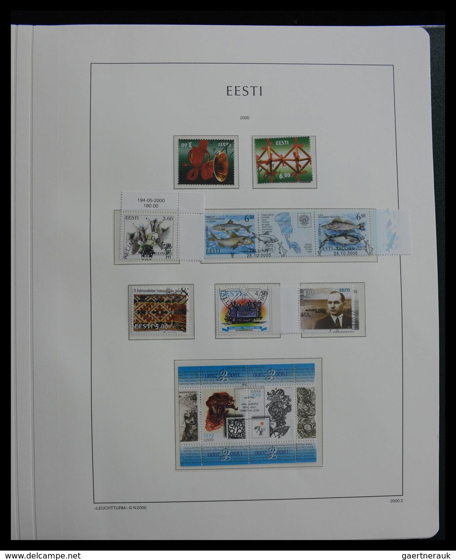 Estland: 1918-2010: Almost complete, used collection Estonia 1918-2010 in Kabe album. Collection con