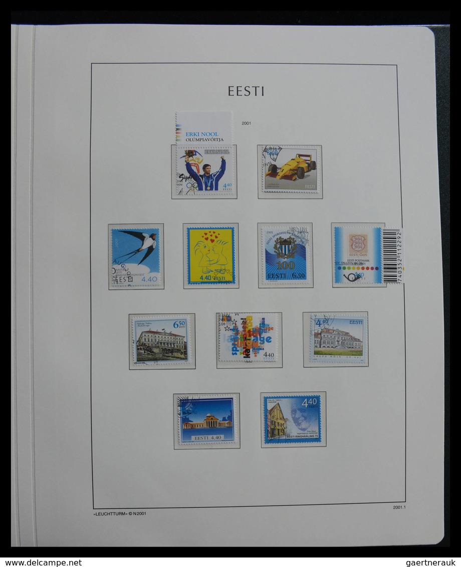 Estland: 1918-2010: Almost complete, used collection Estonia 1918-2010 in Kabe album. Collection con