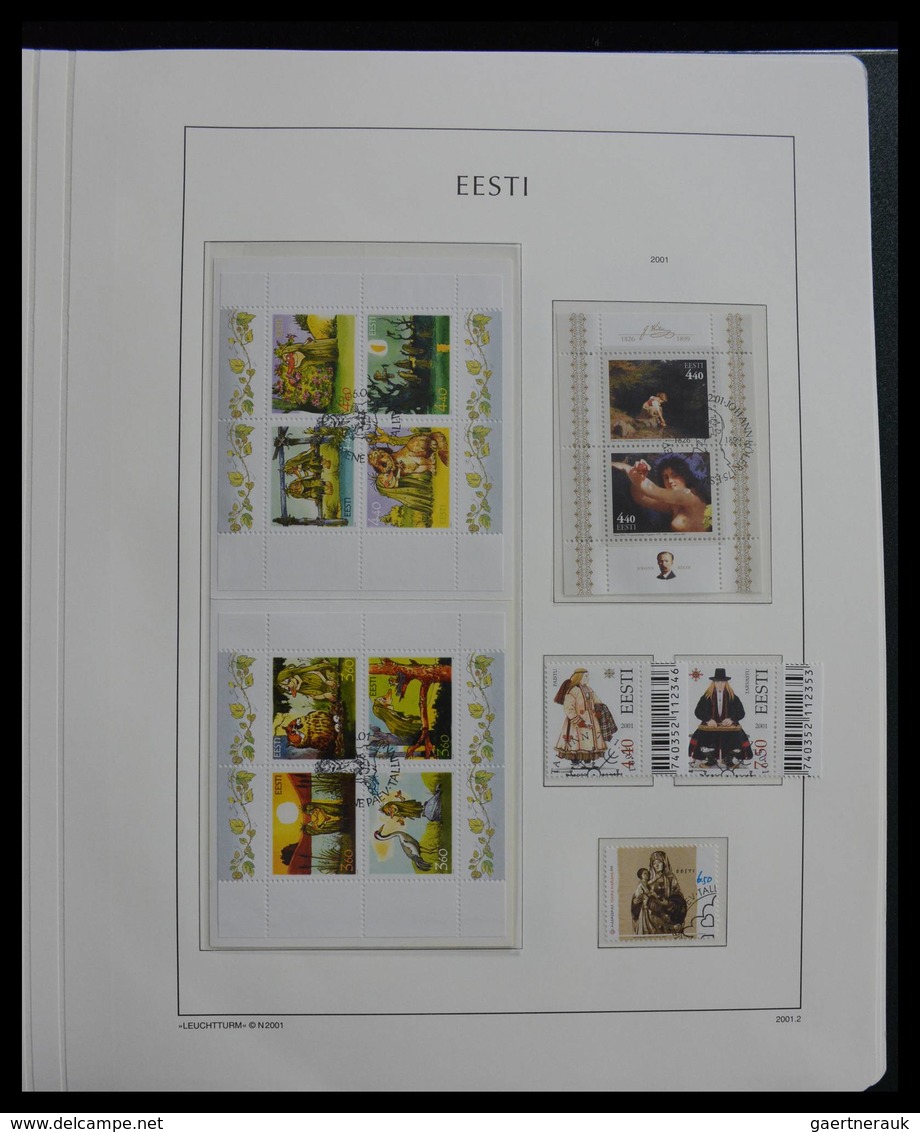 Estland: 1918-2010: Almost complete, used collection Estonia 1918-2010 in Kabe album. Collection con