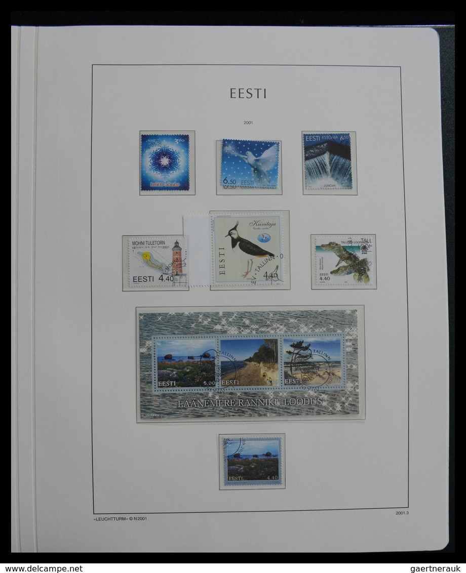 Estland: 1918-2010: Almost complete, used collection Estonia 1918-2010 in Kabe album. Collection con