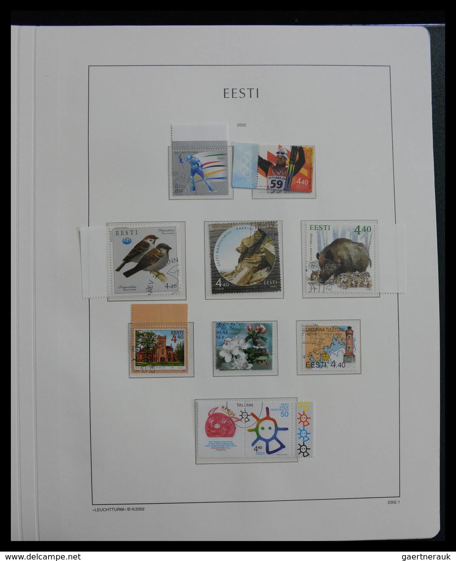 Estland: 1918-2010: Almost complete, used collection Estonia 1918-2010 in Kabe album. Collection con