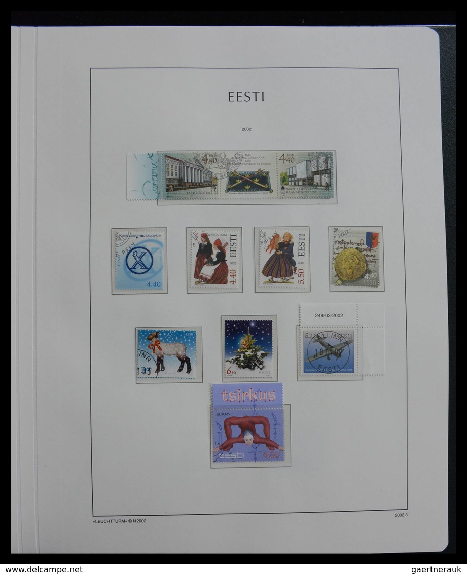 Estland: 1918-2010: Almost complete, used collection Estonia 1918-2010 in Kabe album. Collection con