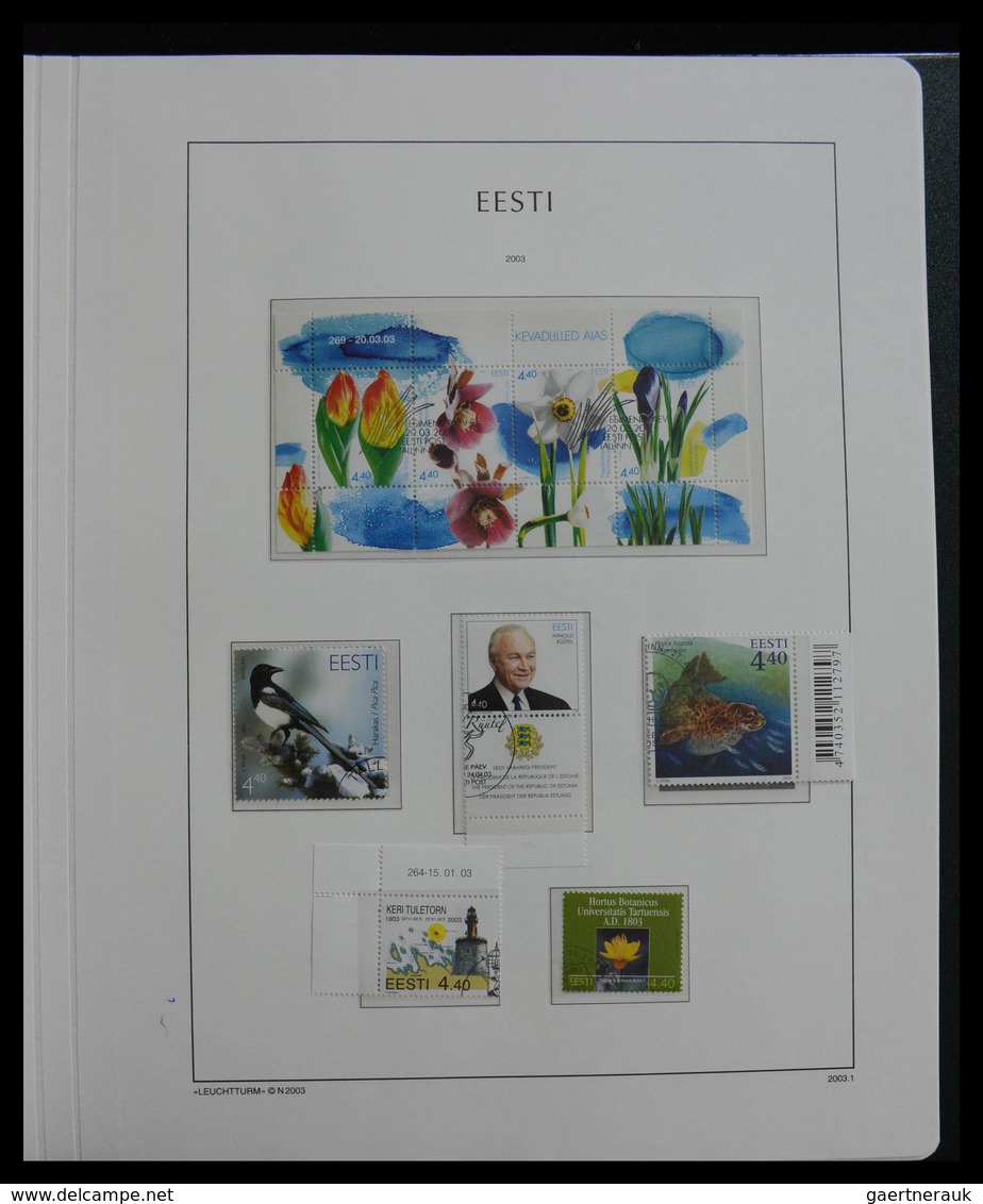 Estland: 1918-2010: Almost complete, used collection Estonia 1918-2010 in Kabe album. Collection con