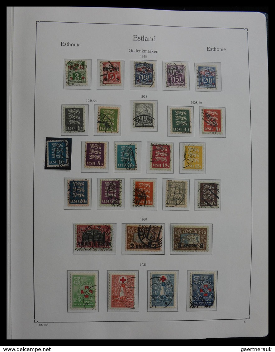 Estland: 1918-2010: Almost complete, used collection Estonia 1918-2010 in Kabe album. Collection con