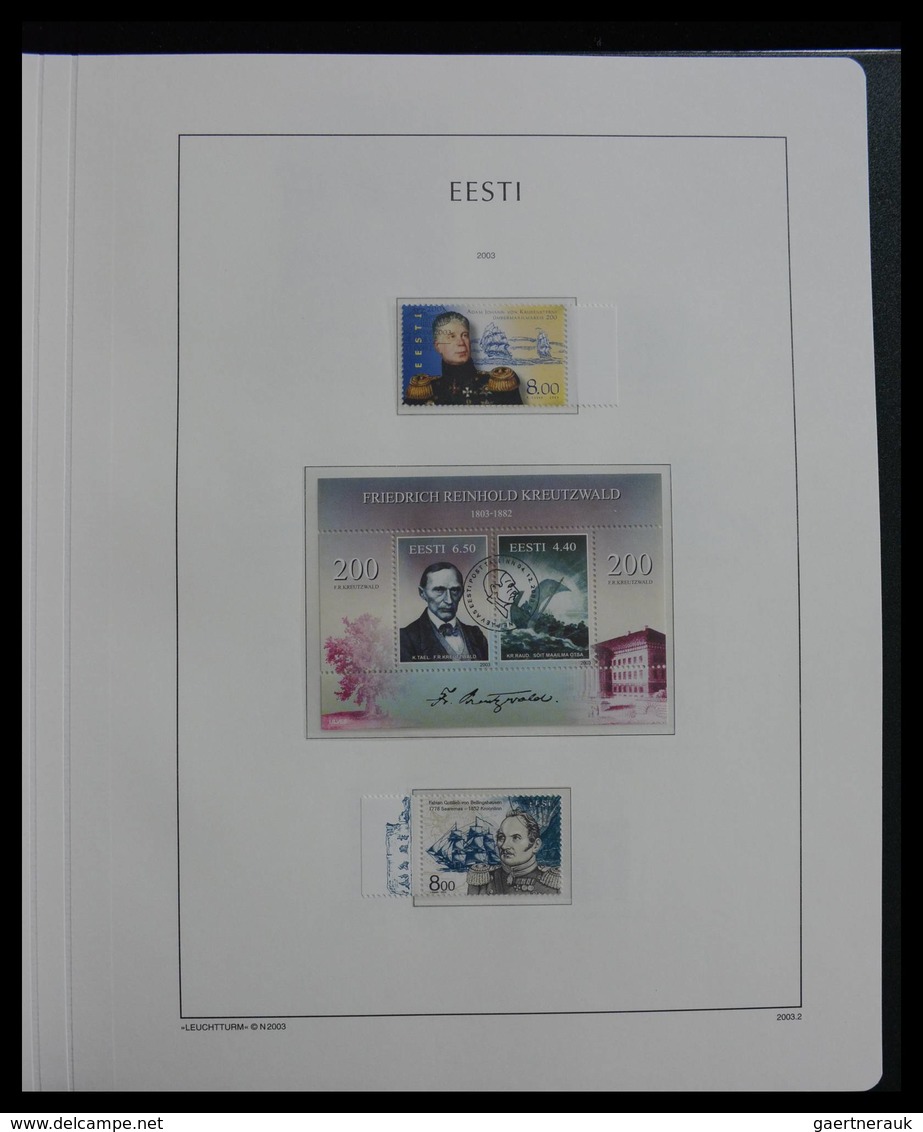 Estland: 1918-2010: Almost complete, used collection Estonia 1918-2010 in Kabe album. Collection con