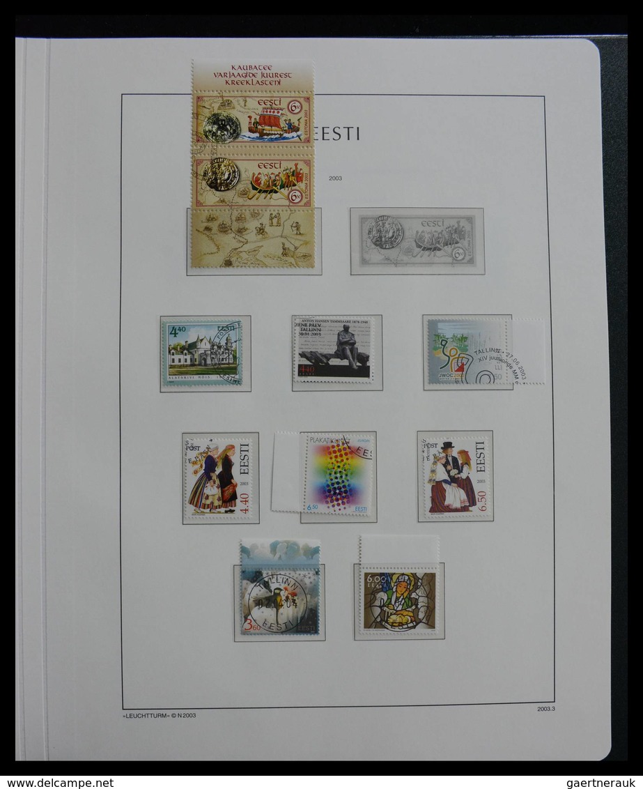 Estland: 1918-2010: Almost complete, used collection Estonia 1918-2010 in Kabe album. Collection con