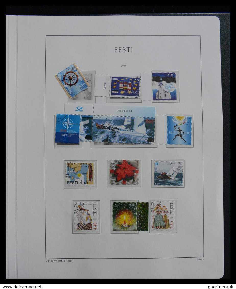 Estland: 1918-2010: Almost complete, used collection Estonia 1918-2010 in Kabe album. Collection con