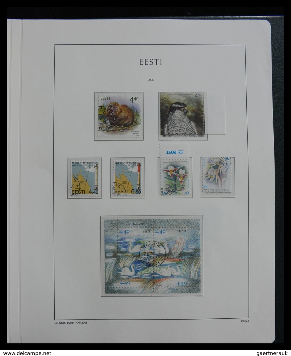 Estland: 1918-2010: Almost complete, used collection Estonia 1918-2010 in Kabe album. Collection con