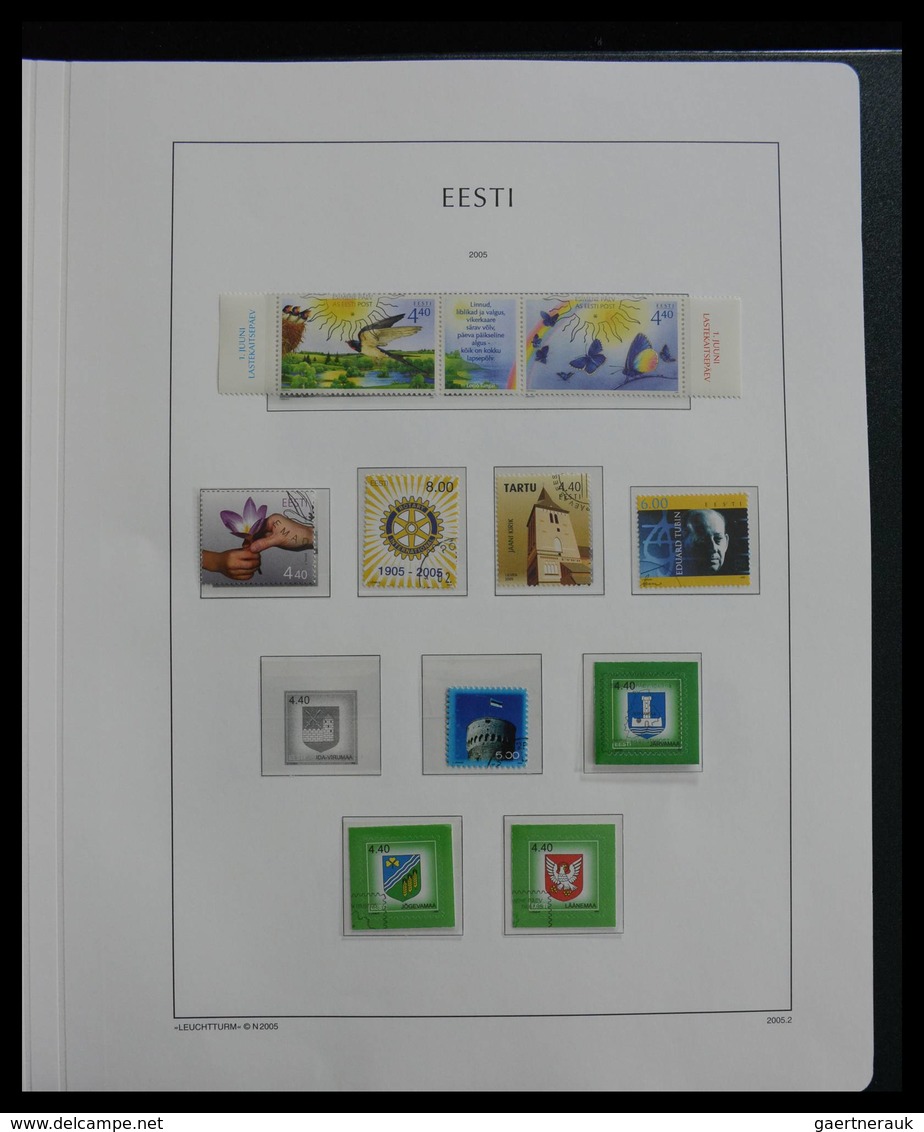 Estland: 1918-2010: Almost complete, used collection Estonia 1918-2010 in Kabe album. Collection con