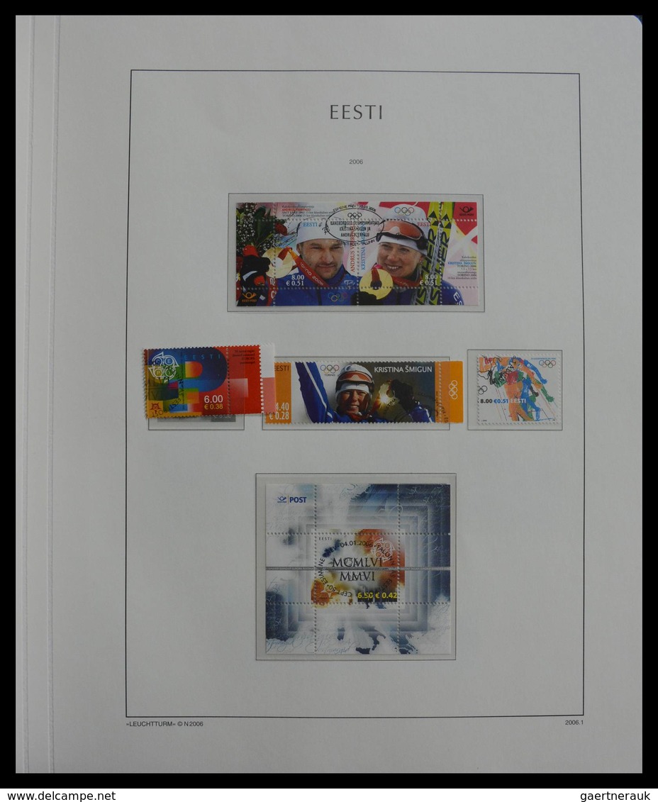 Estland: 1918-2010: Almost complete, used collection Estonia 1918-2010 in Kabe album. Collection con