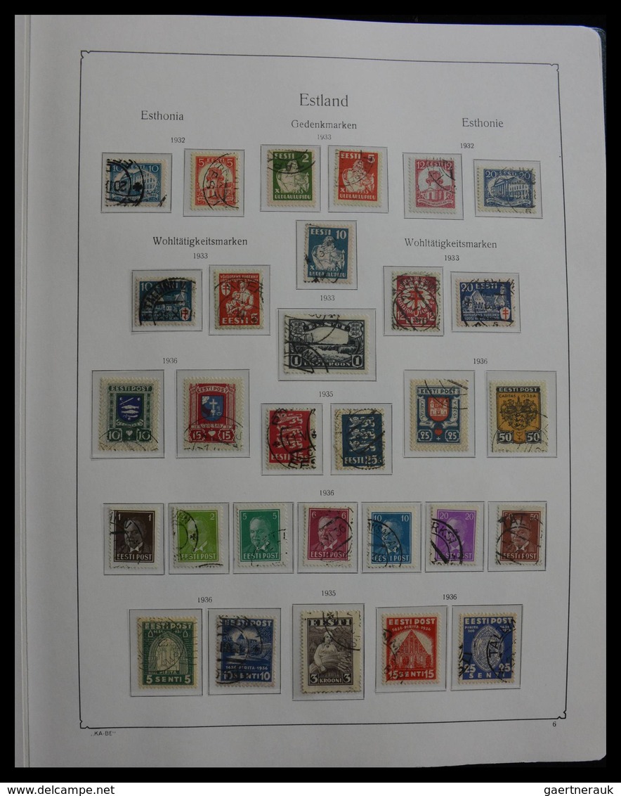 Estland: 1918-2010: Almost complete, used collection Estonia 1918-2010 in Kabe album. Collection con