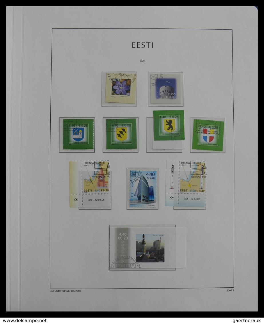 Estland: 1918-2010: Almost complete, used collection Estonia 1918-2010 in Kabe album. Collection con